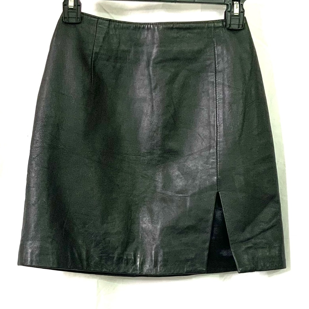Y2K Hugo Buscati 100% Leather Mini Skirt